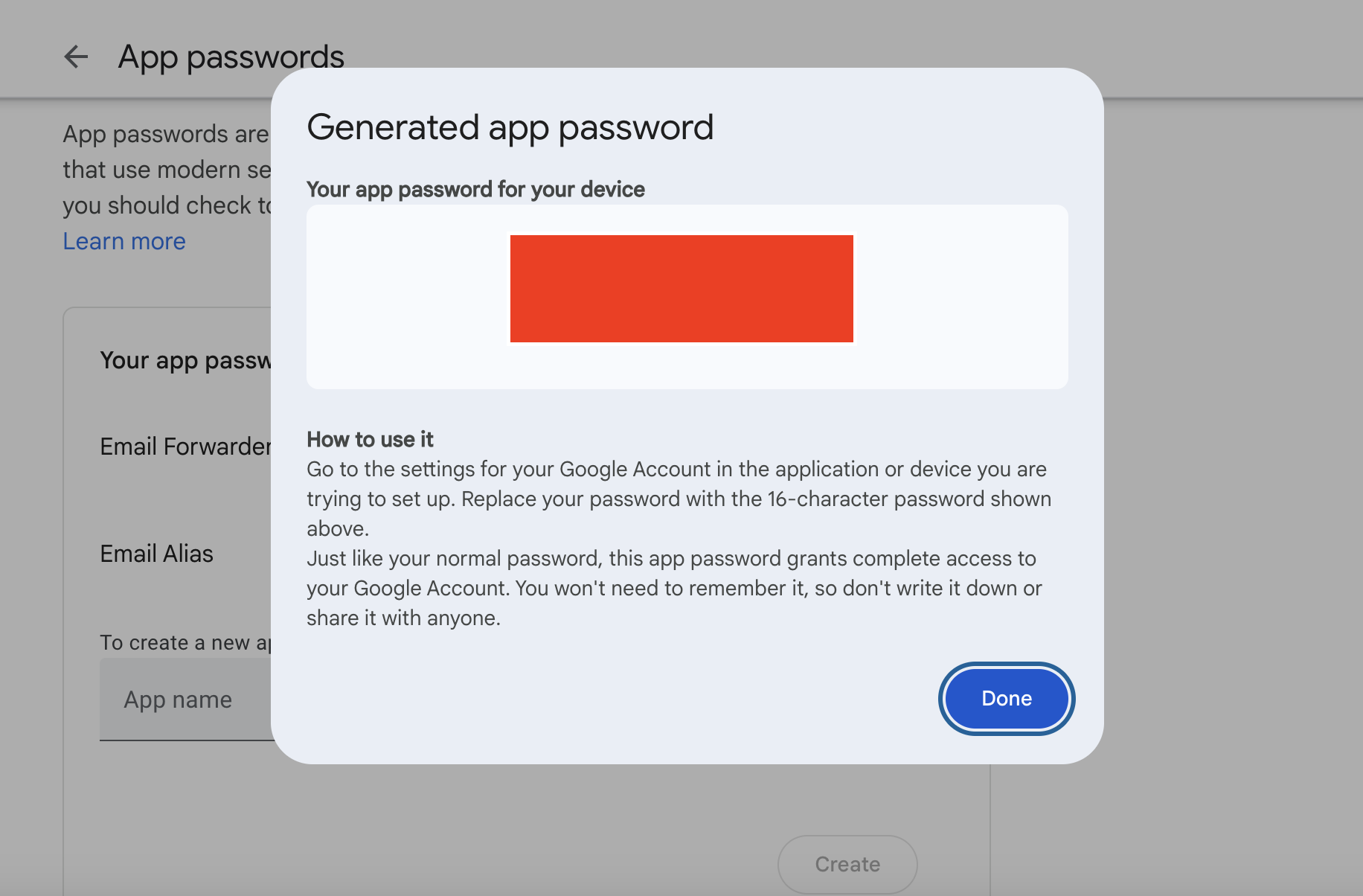 App Password UI